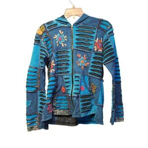 Rising International Boho Floral Hoodie - Damaged Zipper